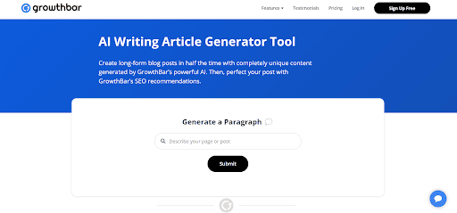 growthbar ai writing tool