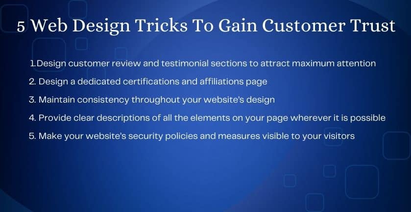 A quick look at the ways in which you can gain customer trust using web design 