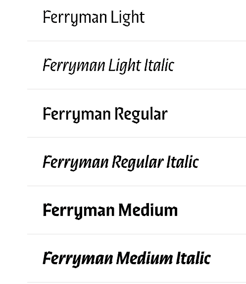 Ferryman font 