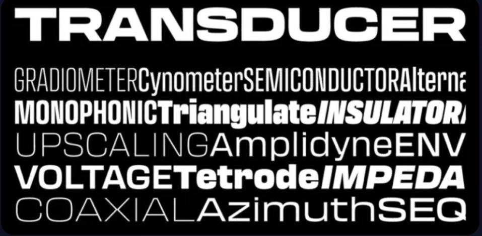 Transducer font 