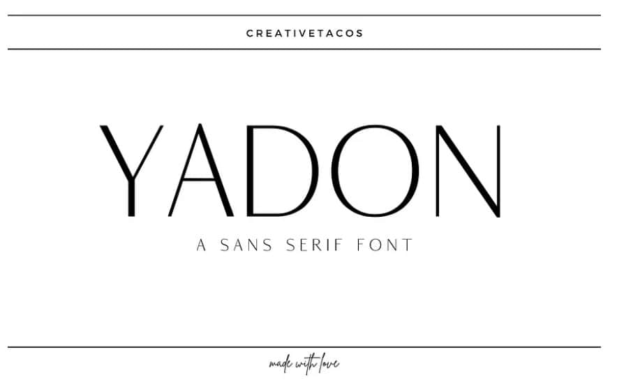 Yadon Font