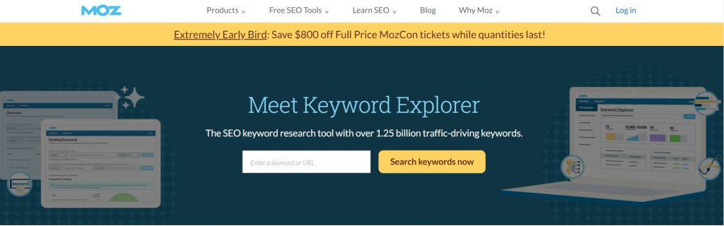 Moz Keyword Explorer Keyword Research Tool 