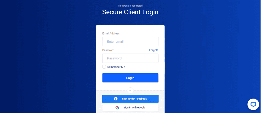 secure client login