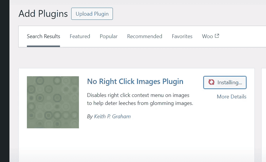 No Right Click Images Plugin